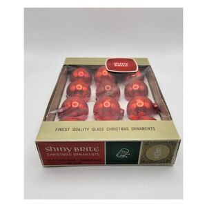 Vintage Shiny Brite Box of Christmas Tree Ornaments